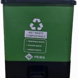 PRIMA PVT LTD Plastic Dustbin (Green, Black)-image-85