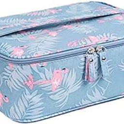 AR Mall Travel Cosmetic Bag Large Makeup Bag Cosmetic Case Fabric Foldable Makeup Wash Toiletry Storage Purpose Pouch Travelling Bag For Men Women - Multicolor, 23 Cm-image-66