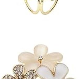 ™ 2pcs Women Scarf Rings Elegant Flower Clothes Buckle Clasp Holder Gifts | Fashion Jewelry-image-76