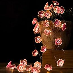 NIYAMAX 3 -Meter Waterproof Copper Wire Tulip Flower Fairy Lights, USB-Powered with 30 Warm White LEDs for Diwali, Christmas, Valentine's Day, and Decorations (Warm White Colour) Brand-22