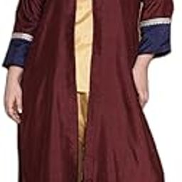 Burgundy Silk Ethnic Jacket - 3XL | Ethnic Jacket | Jacket for women | Plus size, XS to 8XL-image-46