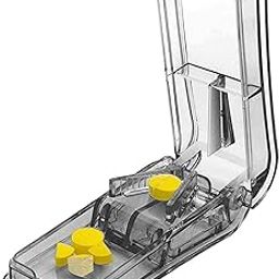 Pill Splitter. The Best Pill Cutter Ever! Design in The USA. Doubles as a Pill Box. Excellent Pill Splitter with Keychain Pill Holder-22