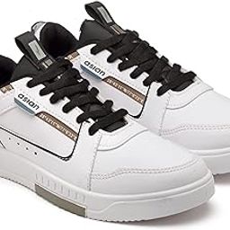Men's TARZAN-01 White Casual Sneaker Shoes with Synthetic Upper Lightweight Comfortable Mid Top Sneaker Shoes for Men's & Boy's-image-81