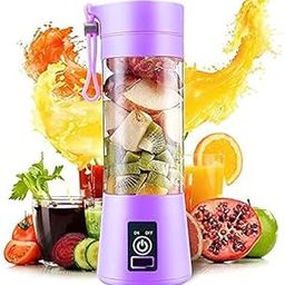 CRITEX MART 6 Blades USB Juicer Portable Blender Electric Vegetables Fruit Smoothie Squeezers Mixer for Home Travel Cup (Multicolor)-4