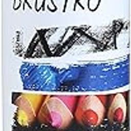 BRUSTRO Artist's Fixative Spray Can | 200ml | Transparent | Perfect use on Pastel Colors,Charcoal, Chalk Drawing,Non-yellowing Pencil & Sketching Artworks, Proffessional Arts, Fast Drying-image-2