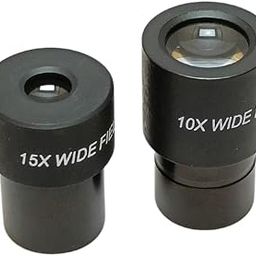 Cometek Wide Field 10x and 15x Microscope Eyepiece Lens for Compound Microscopes | Enhanced Clarity & Viewing Comfort | 23.2 mm Diameter-28