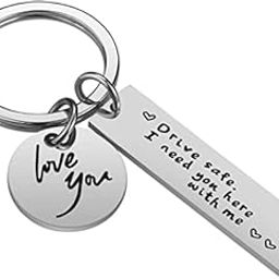 Customized Drive Safe Keychians for Boyfriend - Drive Safe I Need You Here with Me I Love You Keychain Husband Boyfriend Birthday Gifts-31
