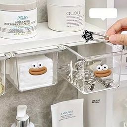 ACRAZE 2 Mini Drawer Storage Box - Transparent Cartoon Bathroom Cabinet with Drawer Shelf PACK OF 2-image-79