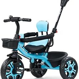 Baybee Tovino 2 in 1 Convertable Baby Tricycle for Kids | Smart Balanced Baby Trikes with Parental Handle, Cushion Seat, Guardrail & Dual Storage | Kids Cycle for 2-5 Years Boy Girl (Blue)-image-97