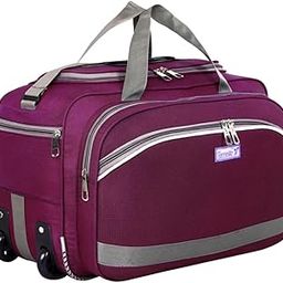 Polyester 55 L Travel Duffel Bags With Wheels Travelling Luggage Duffle Bag Men Women Cabin Size Waterproof, Purple-image-98