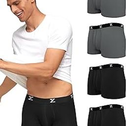 Men's Ace Micro Modal Regular Fit Solid Intellisoft Antimicrobial Trunks with No Marks Waistband (Pack of 5)-image-26