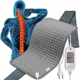 OTICA X-Large+ Electric Heating Pad for Back Pain + Period Cramps Relief |BIS Cerified Shock Proof| Pain Relief Heating Belt with Temperature Controller for Lower Back, Knee, Shoulder, Cramps, and Neck Pain Relief (Steel Grey)-image-31
