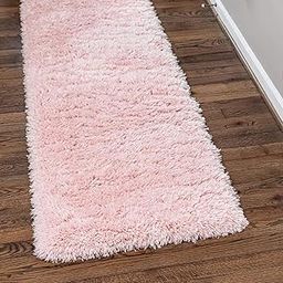 SHARDHA Home Modern Shaggy Carpets and Rugs for Hall, Offices, Kitchens, Bedroom, Living Room and Cabins (2 x 3 feet, Pink)-image-48