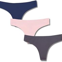 Women Ice Silk Seamless Thongs Panty_Pack of 3 Multicolor-image-79