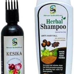 Herbal Shampoo & Red Onion Hair Oil For All Hair Type Frizzy Hair Control And Hair Growth-image-58