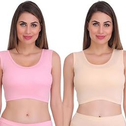 Womens Solid Polycotton Round Neck Sleeveless Innerwear Thermal Vest-image-5