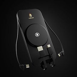 Vismac Magnetic Wireless Power Bank 10000mAh | Fast Charging with Inbuilt 3 in 1 Charging Cables | Magnetic Wireless Charging | 22.5W Fast Charging (USB-A) for iPhone/iPad/Micro/Type-C-3