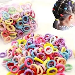 100PCS Colorful Basic Ealstic Hair Ties for Girls Children Ponytail Hold Scrunchie Rubber Band Kids Basic Hair Accessories-image-87