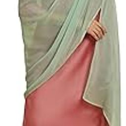 Women Polyester Aqua Green Chiffon Dupatta With Gold Mukaish, Free Size-picture-12