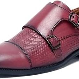 Formal Shoes for Men | Italian Leather Double Monk Strap Handcrafted Shoes | Stylish Lace-Up Business, Formal, Shoes (LSEUWEDM)-image-42