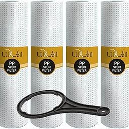 Pre Filter for Water Purifier - PP Filter 10 inch 5 micron Water Filter Cartridge/spun filter/Water Filter Candles for RO Water Purifier - For all 10 Inch Housing RO - Pack of 4 + Spanner-picture-6