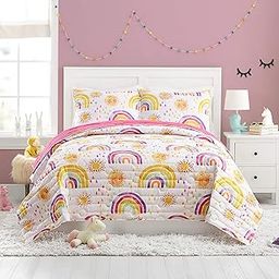 Urban Playground Quilt Set, Full/Queen, Rainbows and Suns Pink-image-16