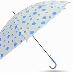 Transparent Polka Dot For Travelling Purpose Portable For Women Windproof With Long Handle, Rain Umbrella for Children (Multicolor, Pack of 1)-40