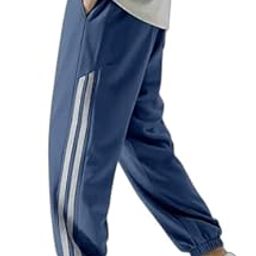 Men Stylish Trackpant for Regular USES (D3_White_Dubble_Patti_Blue_Pant_894)-image-86