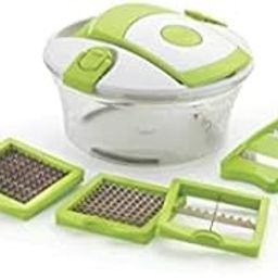 QUALIZA Plastic Slicer Vegetable Chopper,Fruits Cutter Unbreakable Container (Multi Color)(7 in 1)-picture-28