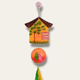 Aarya handicraft wooden GOOD VIBES ONLY Wall Hanging for home decor/living room/wall/door decoration.-image-45