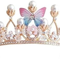 Butterfly Princess Crown for Girls – Sparkling Fairy Tiara with Butterfly Design for Dress-Up, Birthday Parties, Costumes, Role Play (Multicolor).-image-77