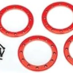 Traxxas 8168R 2.2" Aluminum Beadlock Rings (Set of 4), Red-16