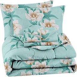 VAS COLLECTIONS Super Soft Glace Cotton King Size AC Comforter Wedding Gift Set (with Bag) for Double Bed with 1 Flat Bedsheet and 2 Pillow Cover Pastel Colours Light Green (4PC Comforter Set)-image-45