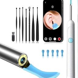 KRISHNIX Ear wax cleaner tool kit with 1080P camera WIFI & LED Light Rechargeable portable Baby Children adults gift gadget for IOS & Android (white)-image-38