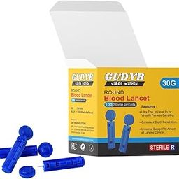 Gudyb Lancets for Blood Testing – 100-Count, Sterile, Disposable for Glucose Diabetes Testing, 30 Gauge Twist Top Blue-image-81