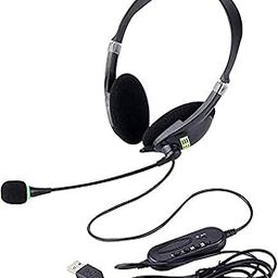 USB Headset with Microphone,Noise Cancelling & Audio Controls, Stereo PC Headphone for Business Skype Call Center Office Computer, Clearer Voice, Super Light, Ultra Comfort-11
