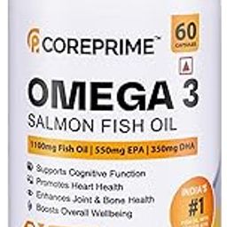 Omega 3 Salmon Fish Oil 1100mg – 60 Lemon Flavor Fish Gelatin Capsules | Triple Strength 550mg EPA, 350mg DHA | No Fishy Burps | Support Heart, Joints & Overall Health-image-53