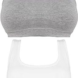 NEOBUNCH Sports Bra for Girls, Full Coverage Cotton Blend Non-Padded Non-Wired Low Back Coverage Regular, Uniform, Bra for Teenagers (Pack of 2)-image-99