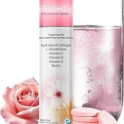 EPILIGHT-ef Hydrolyzed Collagen & L-Glutathione Effervescent Tablets - 15 Tablets (Pack of 1) | With Vitamin C, D, E, & Biotin | Skin Supplement, Anti-Ageing, Skin Firmness Glowing Skin-image-8