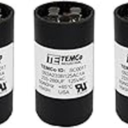 TEMCO 5 Lot Motor Start Capacitor SC0018-233-280MFD 110-125V VAC Volt UF Round HVAC - TEMCO AC Electric-picture-21