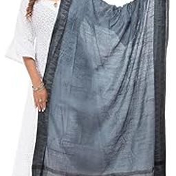 Women's Black Temple Border Woven Design Cotton Dupatta, Pack of 1-image-26