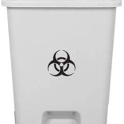 AIR O MATIC BIOHAZARD Plastic Pedal Dustbin 20 Ltr (WHITE)-picture-30