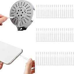 60-Piece Set Shower Cleaner Pin Brush, Used for Shower Head and Gap Cleaning, Shower Head Cleaning Tool for Bathroom Sink and Home,Cell Phone, Headphone Etc ，Bath Brush-27