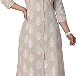 Women Pure Cotton Printed Mandarin A-Line Kurta with Palazzos-image-96