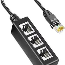 AKWOR RJ45 Ethernet Splitter Cable, 1 to 3, Cat 5/6, Compatible with Router, Computer, Laptop, TV, Set-top Box, Wireless Device, ADSL-image-59