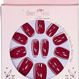 Beromt Set of Full Fake Nails Salon Ready Beautiful Design Premium Solid Nails For Women And Girls - BFN433PSN-image-13