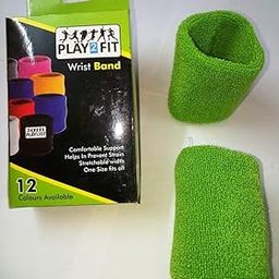 Play2Fit 4 Wristband (2 Pair) Soft Sweatband for All Sport, Stretchable, Sweat Absorbent Supports Wrist Made in India (Parrot Green, 5)-image-96