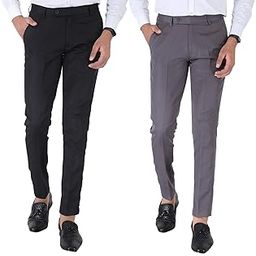 Men's Slim Fit Polyester Combo Pants Pack of 2(MT230_0101_BLBL_P)-picture-37