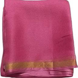 ZAFREEN HANDLOOM | Women's Bhagalpuri Pure Kota Doria Silk Saree With Small Zari Boder And Running BP Free Size-picture-21