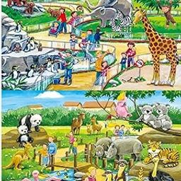 Chocozone 120 Pcs Animal Jigsaw Puzzle for Kids, Educational Puzzles for Kids for Age 4 Toys for 5+ Years Old Boys and Girls (44cm x 28cm) - Pack of 2 (Animals 2)-image-61